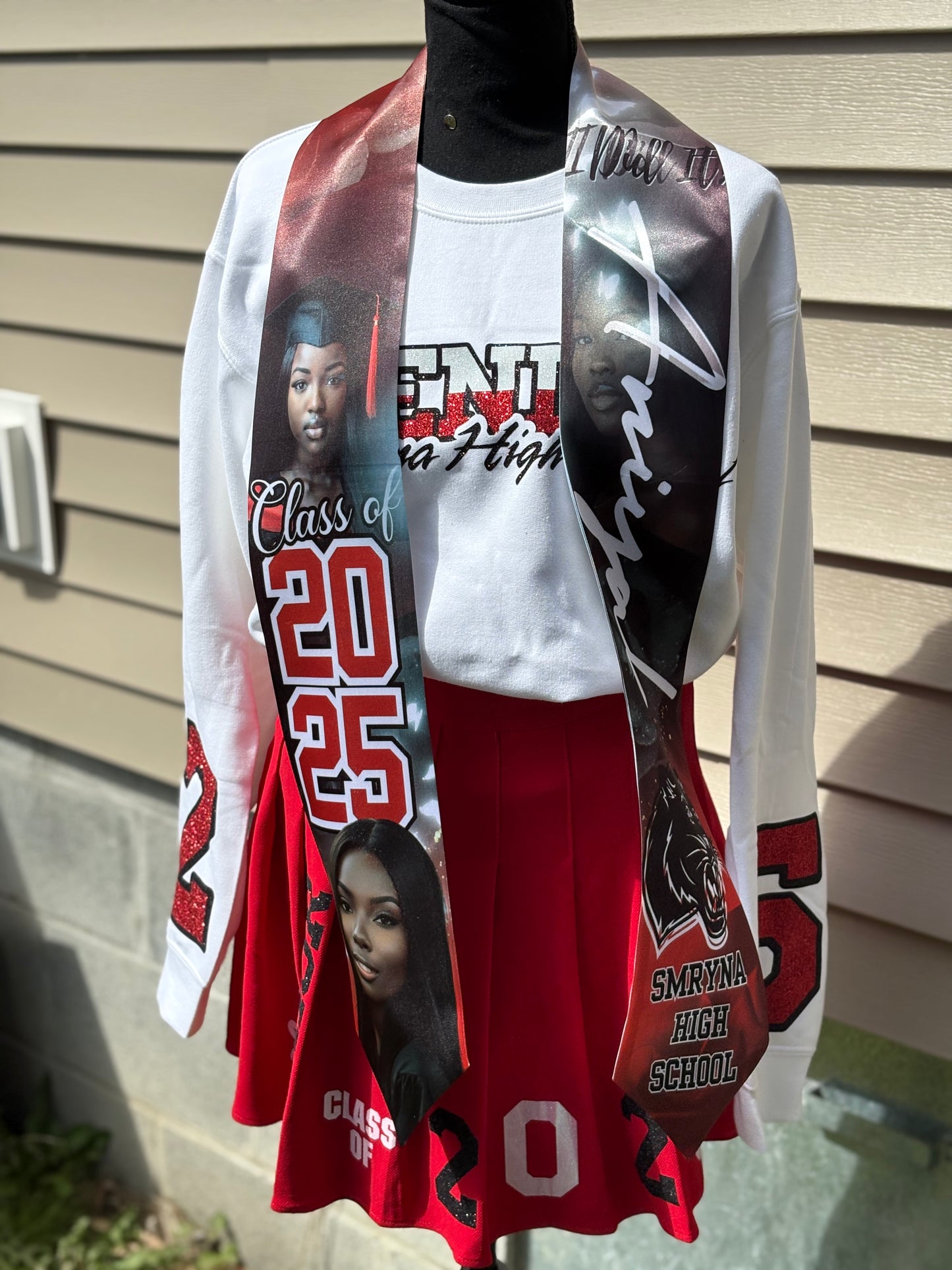 Personalize Senior 2025 Sweatshirt and Skirt Set