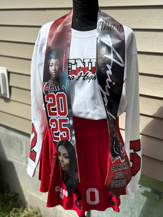 Personalize Senior 2025 Sweatshirt and Skirt Set