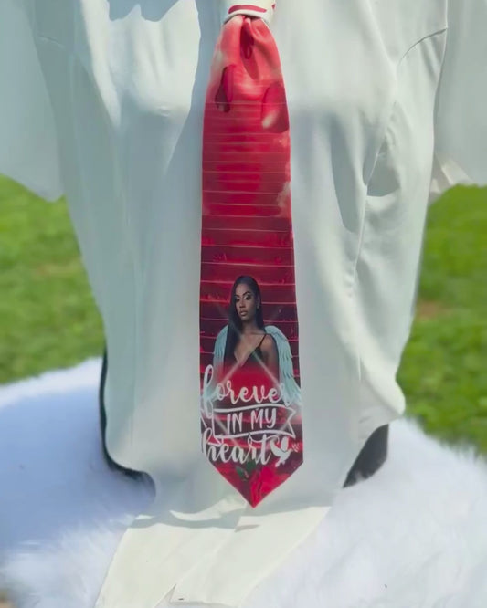 Custom Rose Petals Neck Tie – Memorial, Wedding & Gift Tie